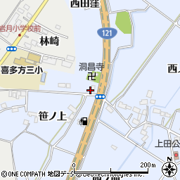 福島県喜多方市岩月町宮津西原周辺の地図