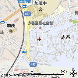 新潟県加茂市赤谷14周辺の地図