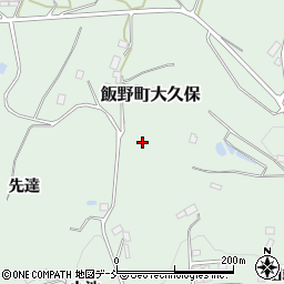 福島県福島市飯野町大久保（向戸山）周辺の地図