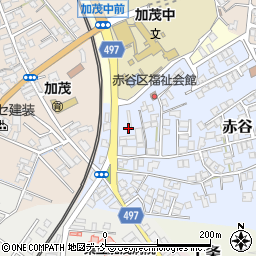 新潟県加茂市赤谷13周辺の地図