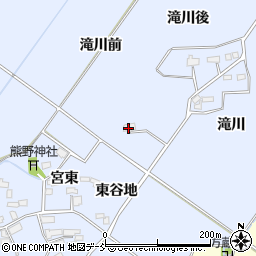 福島県喜多方市岩月町宮津滝川前周辺の地図