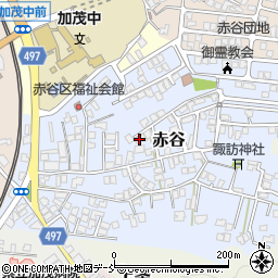 新潟県加茂市赤谷16-5周辺の地図