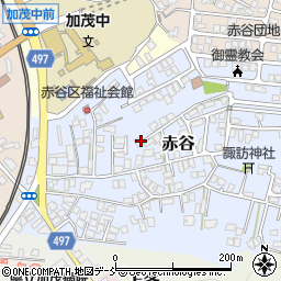 新潟県加茂市赤谷16周辺の地図