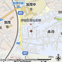新潟県加茂市赤谷14-13周辺の地図