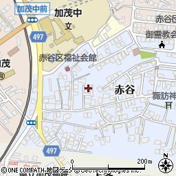 新潟県加茂市赤谷16-24周辺の地図