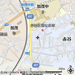 新潟県加茂市赤谷13-16周辺の地図