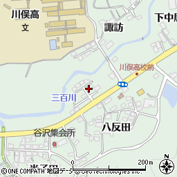 福島県伊達郡川俣町飯坂古中道周辺の地図