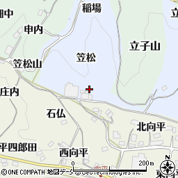 福島県福島市飯野町青木笠松周辺の地図