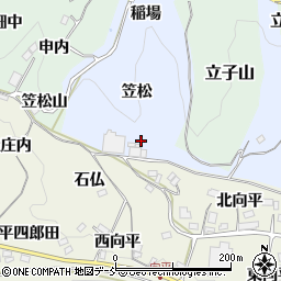 福島県福島市飯野町青木（笠松）周辺の地図