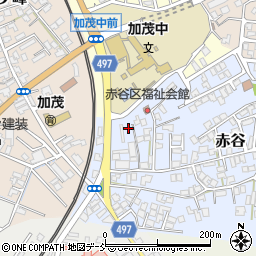 新潟県加茂市赤谷13-14周辺の地図
