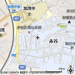 新潟県加茂市赤谷16-25周辺の地図