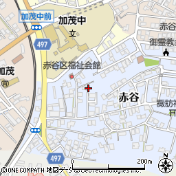 新潟県加茂市赤谷16-26周辺の地図