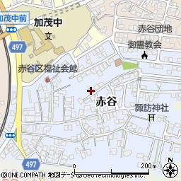 新潟県加茂市赤谷16-4周辺の地図