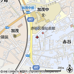 新潟県加茂市赤谷13-13周辺の地図