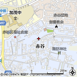 新潟県加茂市赤谷16-1周辺の地図