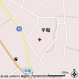 新潟県阿賀町（東蒲原郡）平堀周辺の地図