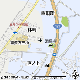 福島県喜多方市岩月町喜多方林崎604周辺の地図