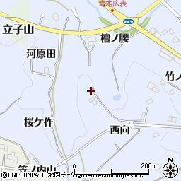 福島県福島市飯野町青木西向周辺の地図