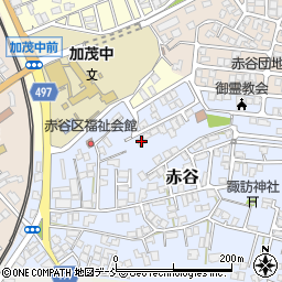 新潟県加茂市赤谷21-3周辺の地図