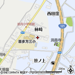喜多方市　岩月児童クラブ館周辺の地図