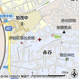 新潟県加茂市赤谷21-6周辺の地図