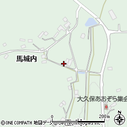 福島県福島市飯野町大久保馬城内周辺の地図