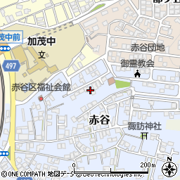 新潟県加茂市赤谷21周辺の地図