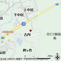 福島県川俣町（伊達郡）飯坂（古内）周辺の地図