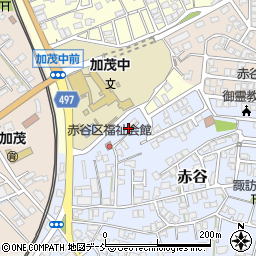 新潟県加茂市赤谷14-3周辺の地図
