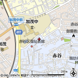 新潟県加茂市赤谷14-2周辺の地図