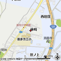 福島県喜多方市岩月町喜多方林崎599周辺の地図