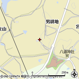 福島県福島市松川町金沢男耕地周辺の地図