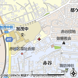 新潟県加茂市学校町周辺の地図