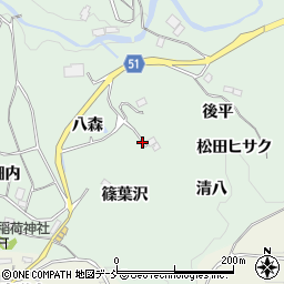 福島県福島市立子山篠葉沢周辺の地図