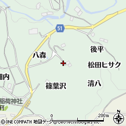 福島県福島市立子山（篠葉沢）周辺の地図