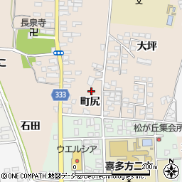 福島県喜多方市松山町村松町尻1490周辺の地図
