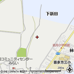 福島県喜多方市岩月町喜多方林周辺の地図