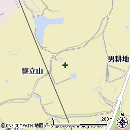 福島県福島市松川町金沢継立山周辺の地図