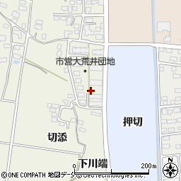 福島県喜多方市松山町大飯坂下川端周辺の地図