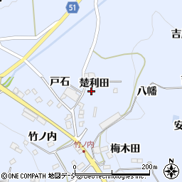 福島県福島市飯野町青木（楚利田）周辺の地図