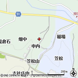福島県福島市立子山申内周辺の地図