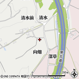 福島県福島市松川町関谷向畑周辺の地図