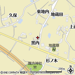 福島県福島市松川町金沢黒内周辺の地図