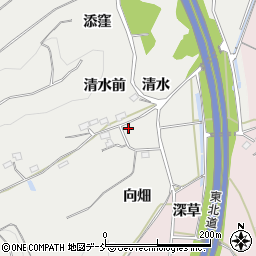 福島県福島市松川町関谷清水周辺の地図