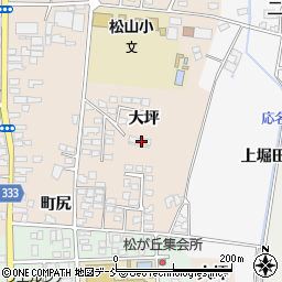 福島県喜多方市松山町村松大坪周辺の地図