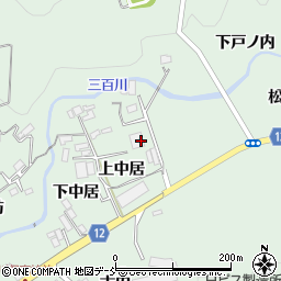 福島県伊達郡川俣町飯坂上中居周辺の地図