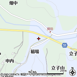 福島県福島市飯野町青木（稲場）周辺の地図