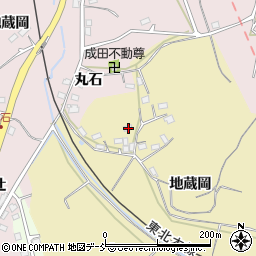 福島県福島市松川町金沢地蔵岡周辺の地図