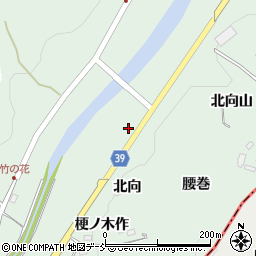 福島県福島市飯野町大久保北向周辺の地図