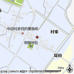 福島県喜多方市岩月町宮津中田付2813周辺の地図